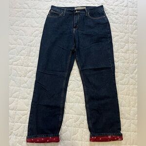 Cabela's Dark Blue Jeans with Fleece Lining